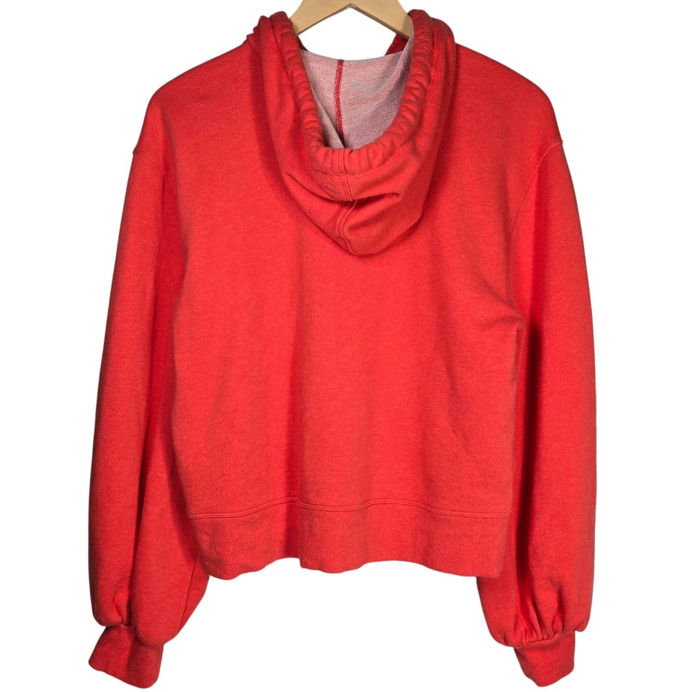 Cabi Deluxe Cropped Zip Up Hoodie Pom Pom Drawstrings Balloon Sleeve Size S 5657 - Picture 2 of 10